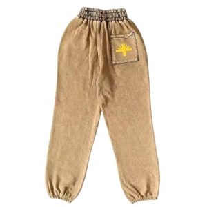 Vertabrae Khaki Ribbed Sweatpant back