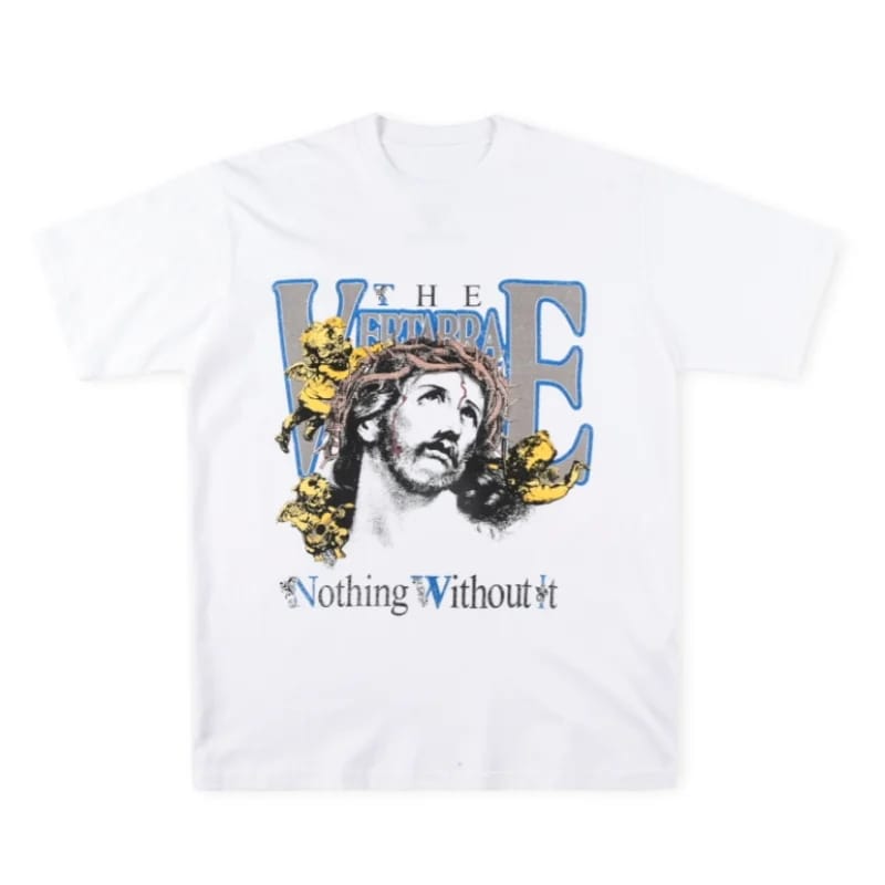 Vertabrae Nothing Without It Printed T shirt White Color Vertabrae Nothing Without It Printed T shirt White Color
