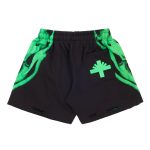 Vertabrae Skull Shorts Green back